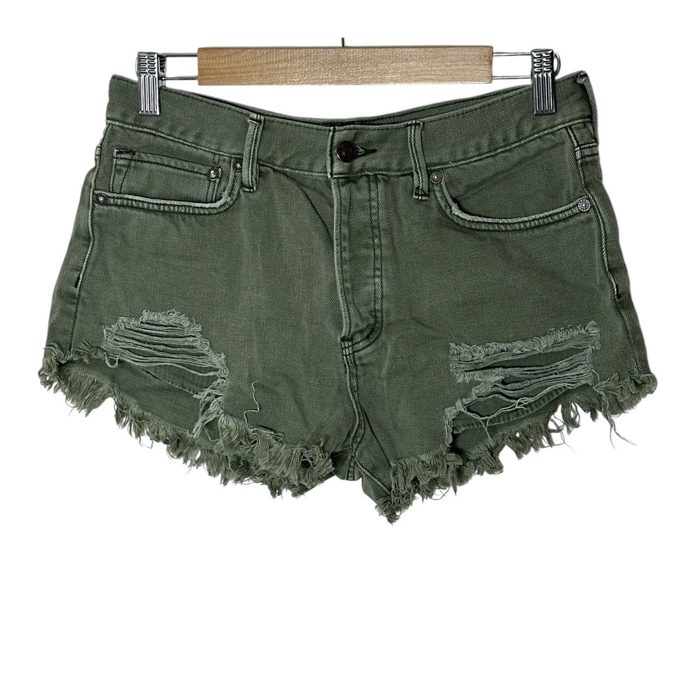 Free People Shorts Women's Size 28 Button Fly Pockets Classic Distressed